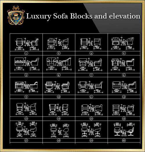 Luxury Sofa Blocks and elevation】Luxury home, Luxury Villas, Luxury ...