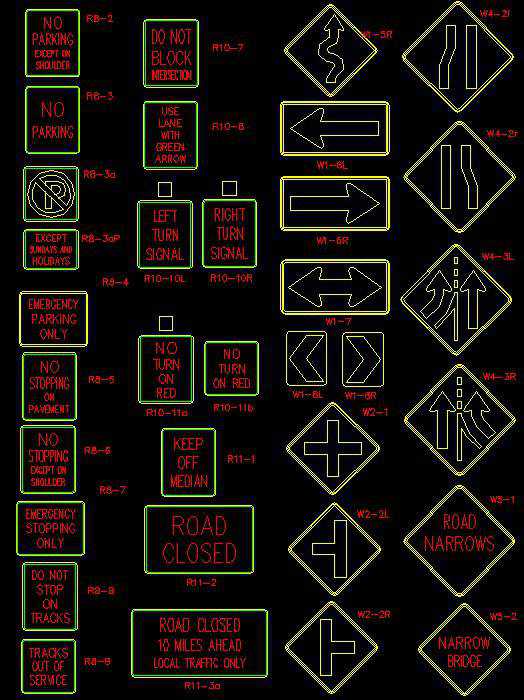 Sign Library】-Cad Drawings Download|CAD Blocks|Urban City Design ...